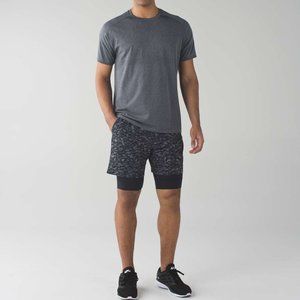 Lululemon Athletica Repetition Shorts Mini Urban Leopard Slate Black Size S